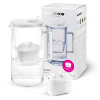 Dzbanek Aquaphor Glass 2,5L biały szklany + wkład maxfor